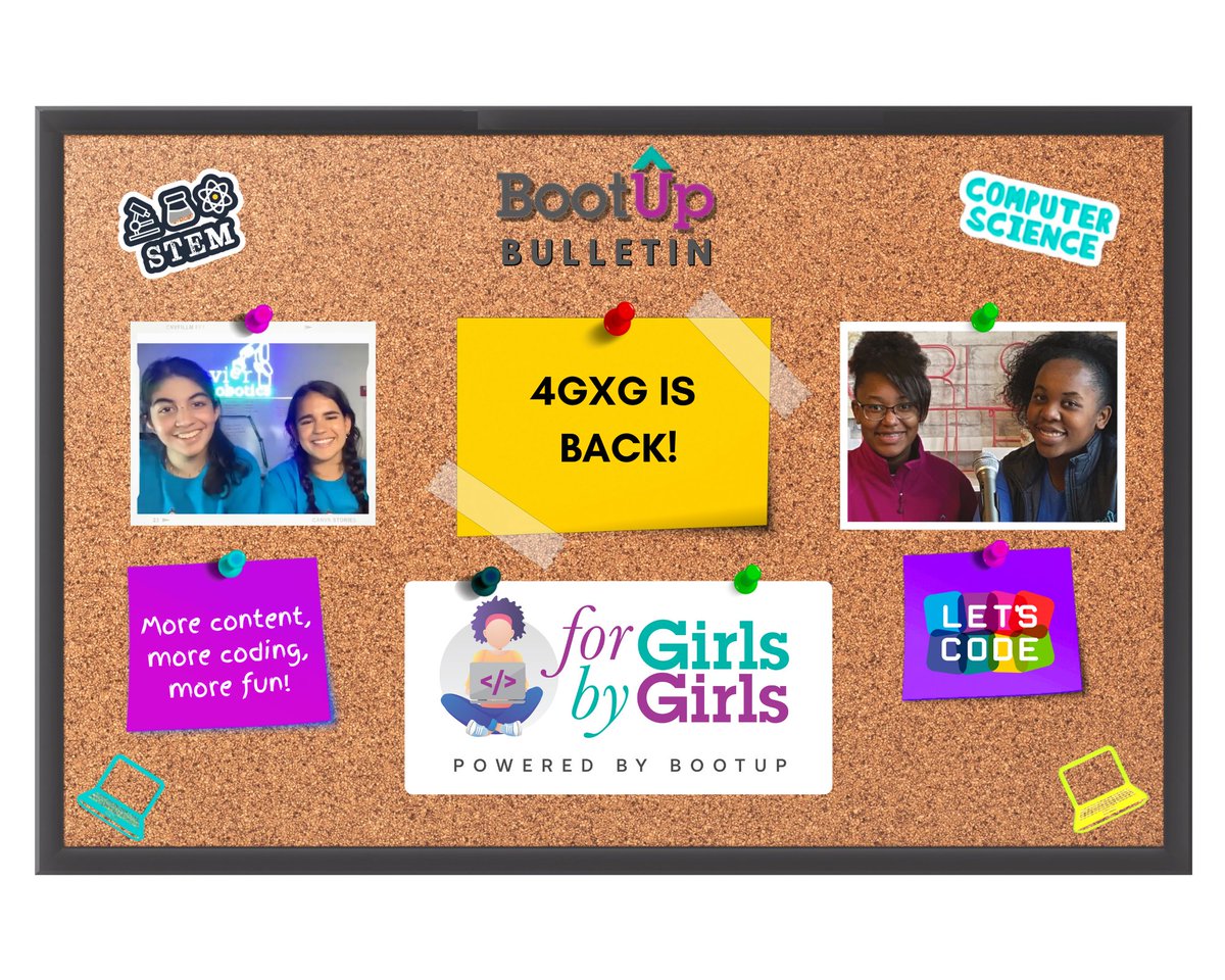 BootUpPD's tweet photo. 4GXG is coming back and is better than ever with more content! Get ready for more girl talk based on CS education and coding!
#BootUpBulletin #4GXG #GirlsinCS #CSED
Interested in 4GXG? Click the link below:
https://t.co/aP0OXOqLmJ https://t.co/fBZfzRV8ZG