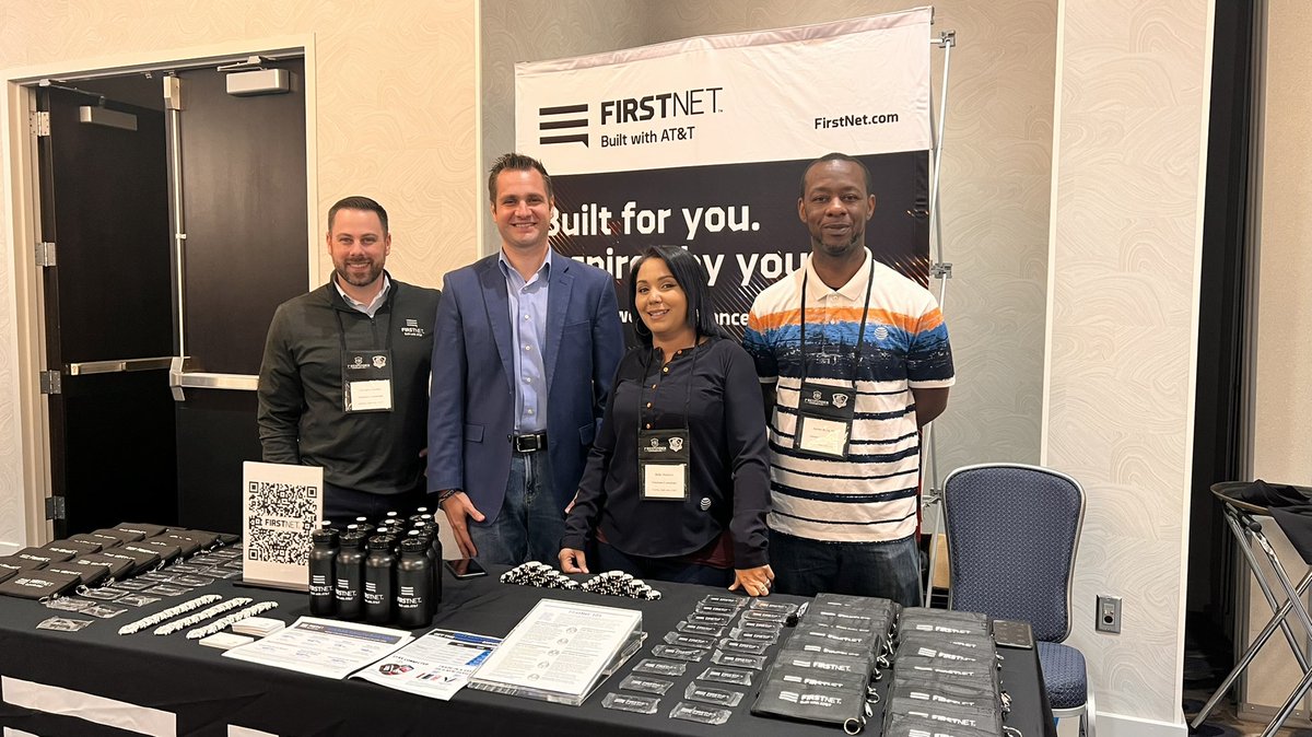 Great partnership and collaboration between <a href="/FirstNet/">FirstNet, Built with AT&T</a> <a href="/NeSignature/">NE Signature</a> and Retail at the First responders Conference!! <a href="/SavvasKosmidis/">Savvas Kosmidis</a> <a href="/Bjeralds1/">Brandon Jeralds</a> <a href="/JamesByrdIII/">James Byrd III</a> <a href="/JessyMBenitez/">Jessy Benitez</a> <a href="/RubenS0to/">Ruben Soto</a> <a href="/JessRacine8/">Jess Conforto</a> <a href="/firas_smadi/">Firas Smadi</a> <a href="/emilywiper/">Emily Wiper</a>
