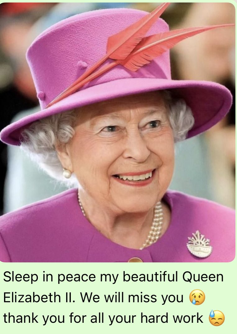 Good bye our beautiful Queen 😢😢😢