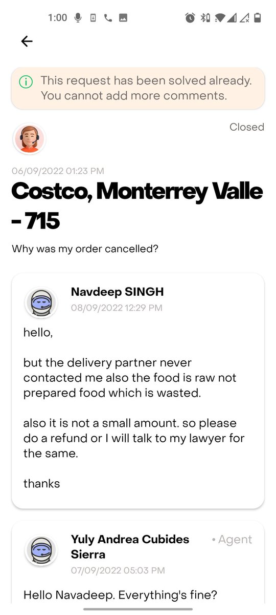 navdeeps0007's tweet photo. @RappiMexico I just placed an order and paid using credit card
2: I never received the call from rappi or the delivery partner
3: I ordered raw food not prepared.
Rappi deducted the charges and when I am trying to contact support for the same
Rappi has the worst service support. https://t.co/vMKIgEkKCw