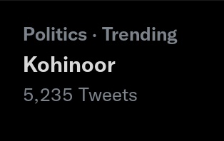 7OSRUE's tweet photo. queen dies and the first thing that india trends is kohinoor 💀 https://t.co/7YbnPgJRlx