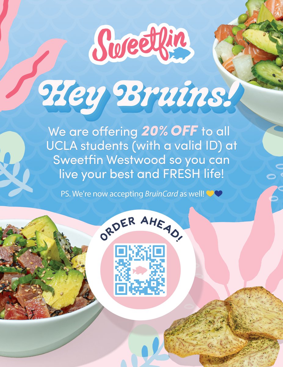 Be sure to stop by Sweetfin in Westwood for 20% off. Offer ends September 30, 2022