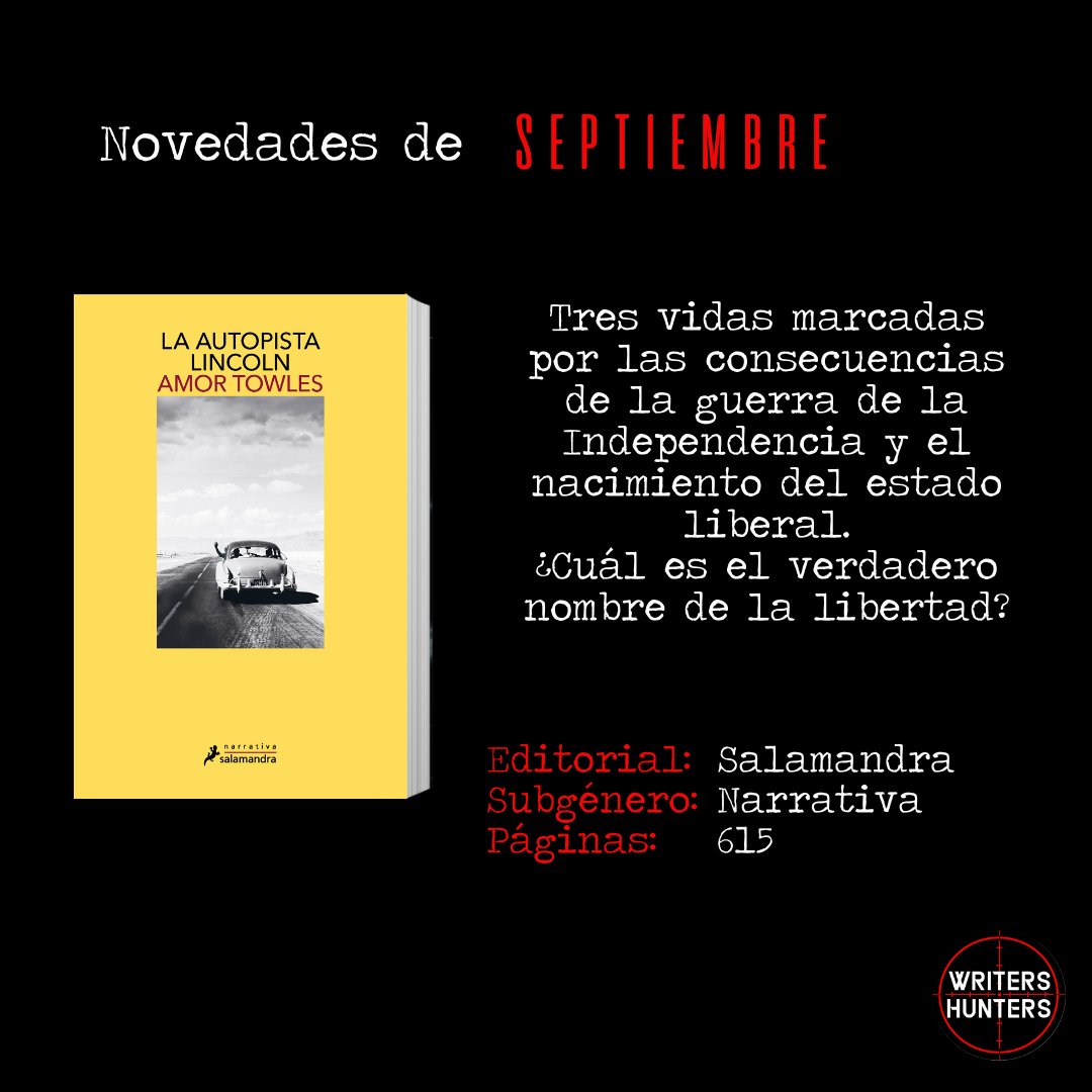 WritersHunters's tweet photo. #NovedadesLiterarias
Amor Towles vuelve con una historia colosal sobre el viaje iniciático de cuatro jóvenes por el corazón de Estados Unidos durante la década de los años cincuenta.

📆Ya disponible en librerías. https://t.co/wKkIWTb6R8