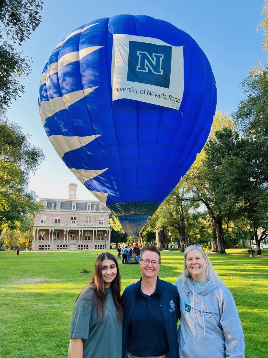 It was a beautiful morning for the <a href="/unevadareno/">University of Nevada, Reno</a> balloon launch on our historic Quad, kicking off the 2022 <a href="/renoballoon/">The Great Reno Balloon Race</a>! Some of today's riders were <a href="/BizUNR/">The College of Business</a>'s Council Member Ashna Parikh, Senior Vice Provost <a href="/jsheaton/">Dr. Jill S. Heaton</a> &amp; Michele Thompson. #RenoBalloonRace #PackPride