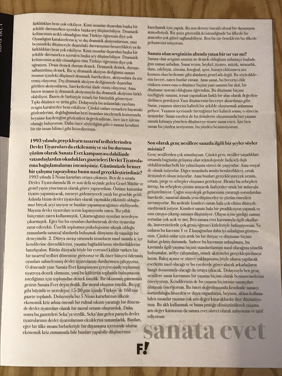Daha önce derslerde ödev olarak yaptığım söyleşileri saymazsak, kendi işim için yaptığım ilk söyleşi diyebilirim🫣🤍 #fiyaskodergi #tamerlevent