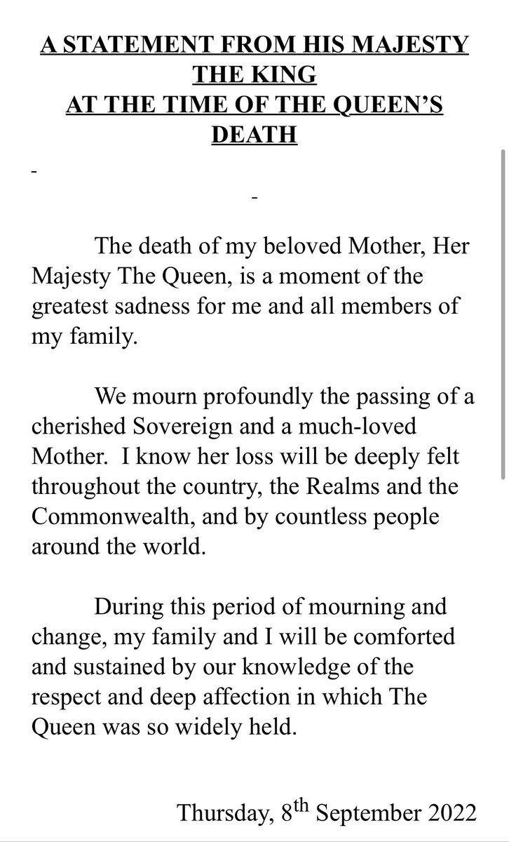 chrisshipitv's tweet photo. STATEMENT FROM THE KING https://t.co/wnKHZ1nrRz