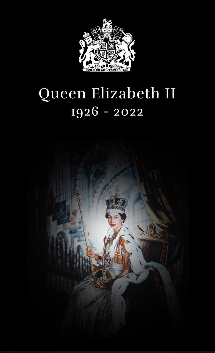 dukeghale's tweet photo. 👑 Queen Elizabeth II, Britain's longest-serving monarch, has died at the age of 96.
*Rest in Peace Your Majesty* https://t.co/6rFWl3i1s5