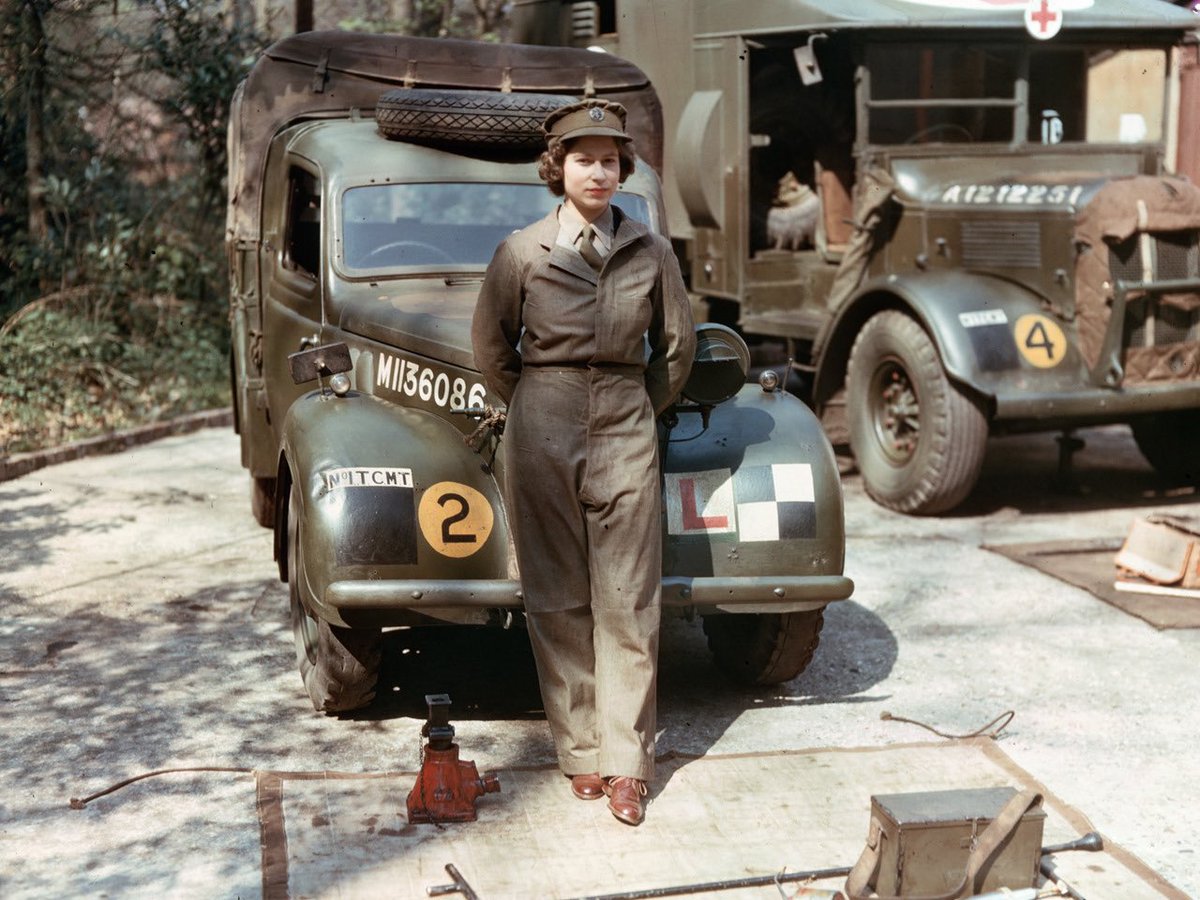 Princess Elizabeth, a 2nd Subaltern in the Auxiliary Territorial Service during WWII.