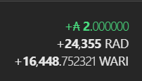 Just pulled my rewards from the @ArenaPhoenix vending machine!

My NFTs have been earning me some fat stacks.

$WARI $RAD WAGMI!

🔥phoenixarena.io/rewards🔥

@Cardania_2021 x @ArenaPhoenix 😍