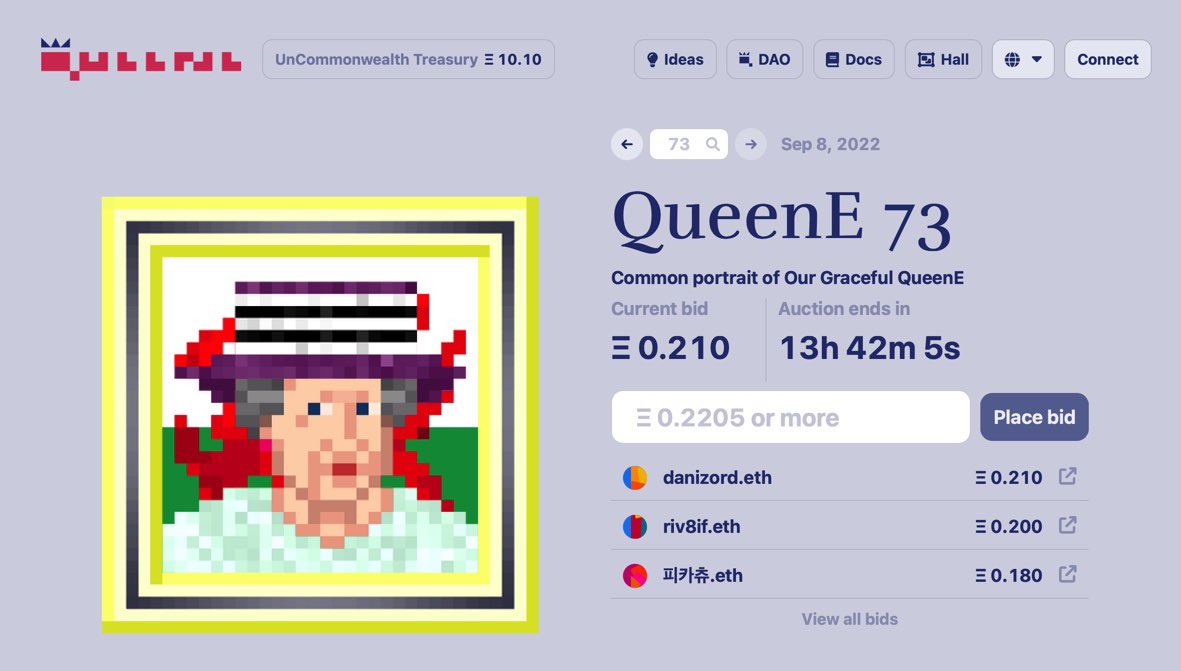 A Final Auction Is Being Held in Her Honor by the Queen Elizabeth II NFT Project