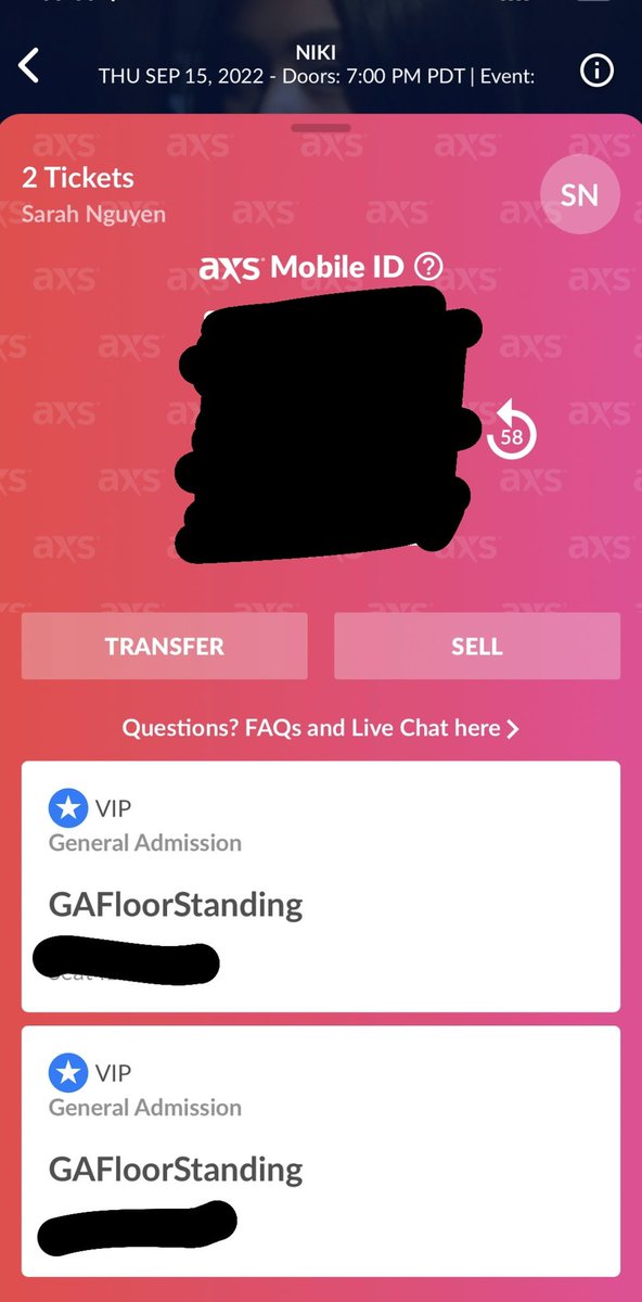 sae_tix's tweet photo. Want to sell two (2) VIP Meet and Greet tickets for NIKI in San Francisco on 9/15 n2. $150 each, negotiable. They’re listed on axs but I can transfer too. Dm me if you’re interested!

WTS, WTB, SF, the Nicole Tour, the Regency https://t.co/Zshkaduloq