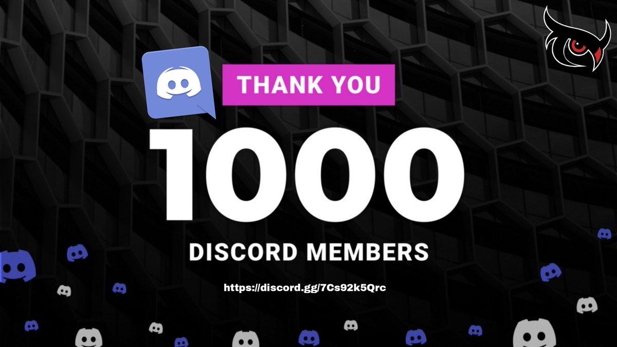 Nightowl_In's tweet photo. We hit 1,000 Discord server members! Thank you to everyone who has joined and taken part in making this community awesome. To celebrate, we're raffling away some prizes on the server.
#DiscordServer #gaming #esports #1kmembers https://t.co/5ToeWz0JZ5