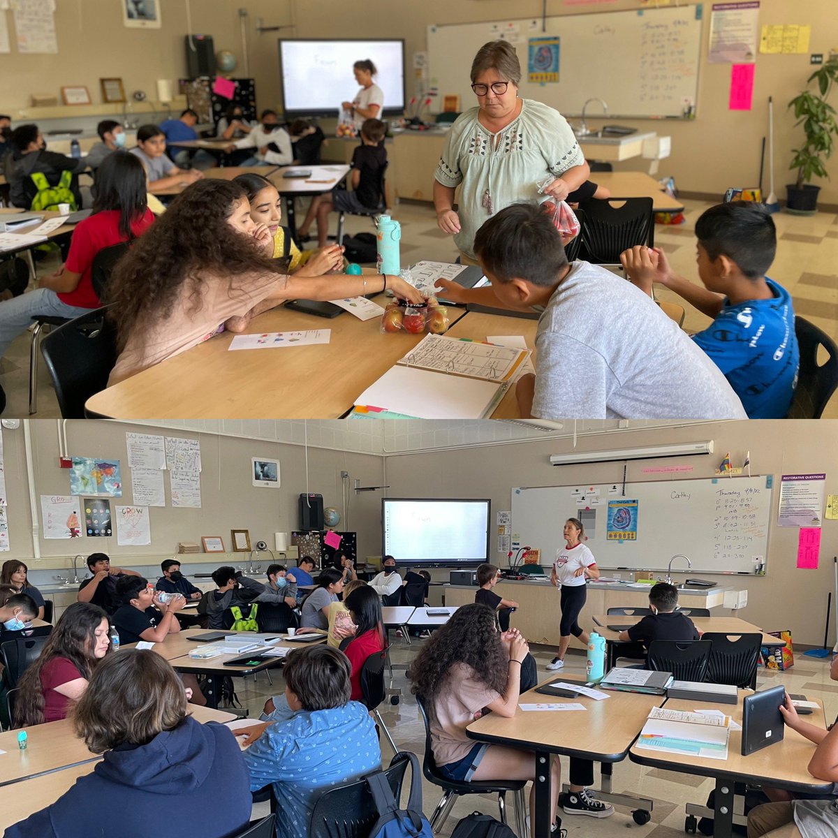 Learning about metabolism in 6th grade science @silveradodons Thank you to Sheriff Activities League for supporting the wellness of @NVUSD youth.