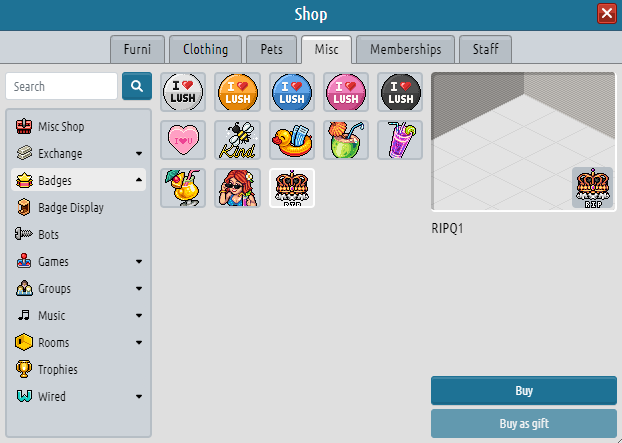 hablushcom's tweet photo. We know it's not for everyone but for those who wish to show their respect you can get a badge (for free) to remember the Queen
https://t.co/vrnBWKgo5V #Hablush #Habbo #QueenElizabeth https://t.co/R79yABP9x0