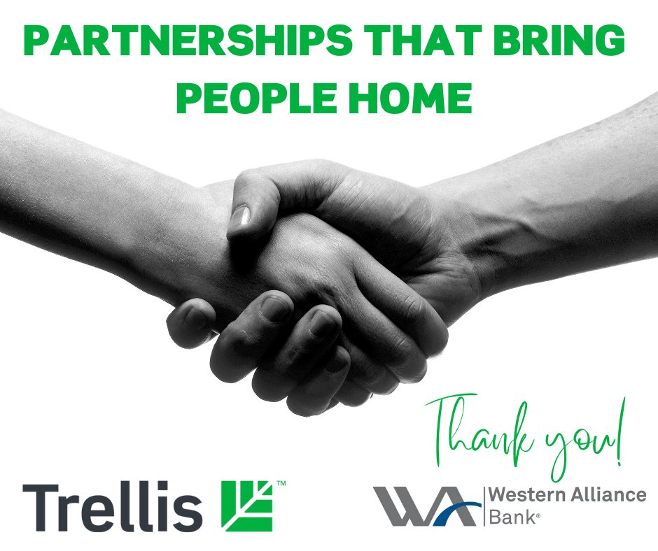 Trellis (@trellisaz) on Twitter photo Our community partners are integral to our success. We are grateful for the continued support of our partners to make an impact in our community. Thank you, <a href="/WAllianceBank/">Western Alliance Bank</a>! Our community partners are integral to our success. We are grateful for the continued support of our partners to make an impact in our community. Thank you, <a href="/WAllianceBank/">Western Alliance Bank</a>!