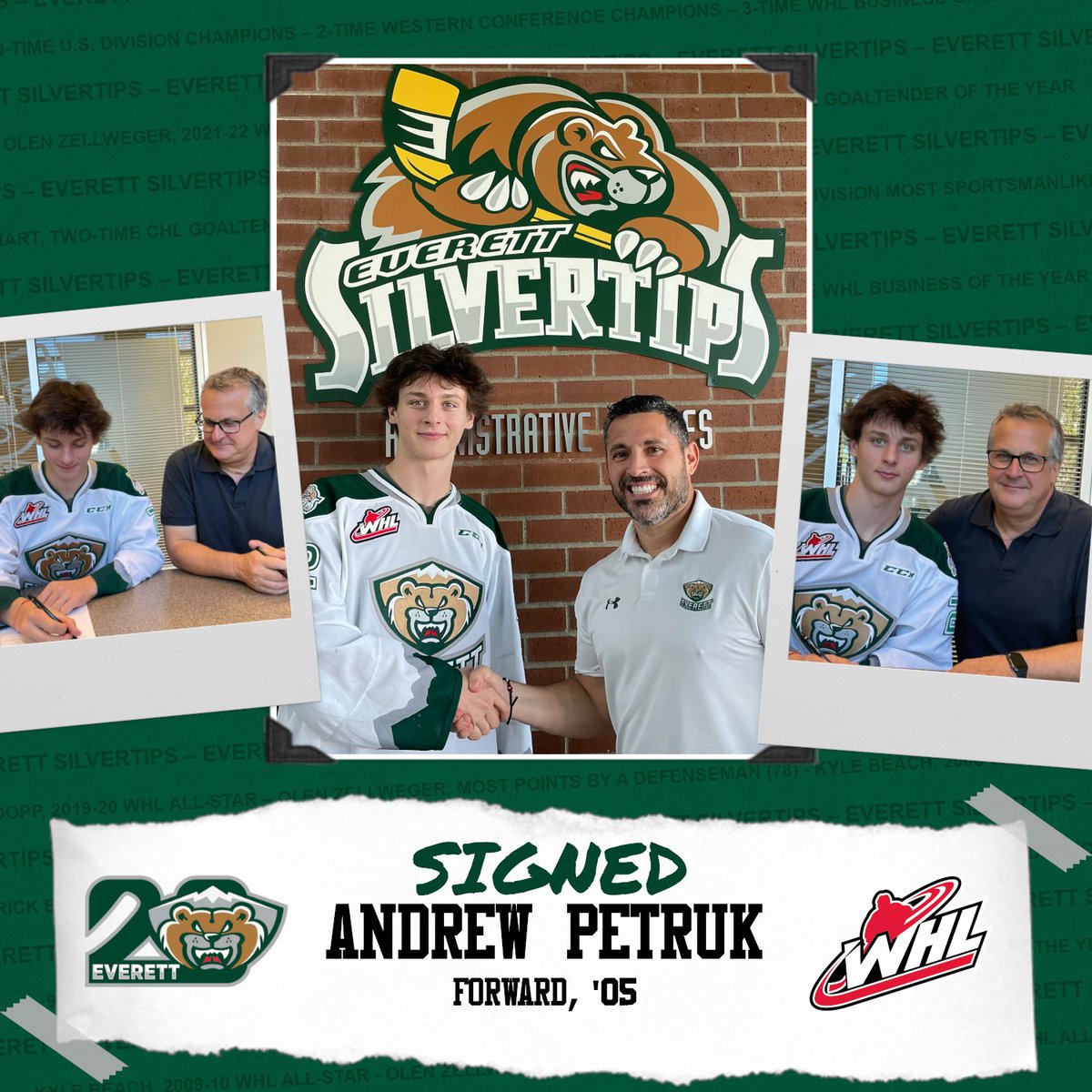 🚨 SIGNING NEWS 🚨

We've inked '05-born forward Andrew Petruk to a Standard Player Agreement!

Welcome to Silvertip Country, Andrew!

📰: everettsilvertips.com/article/signin…
