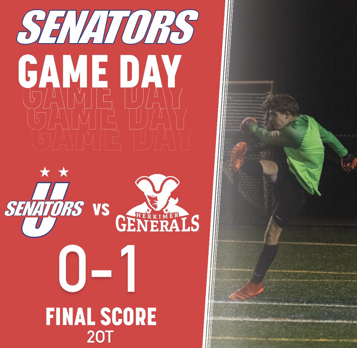 SUNYUlsterMSoc's tweet photo. Took the #2 team in the country to the brink! A goal with 1:03 left in 2OT ends an incredible effort in Herkimer https://t.co/Z4f9ALF9el