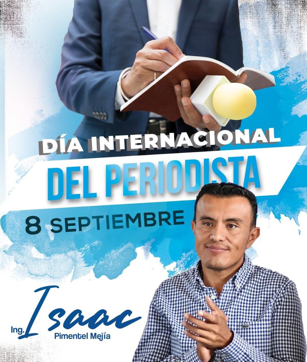En el #DíaInternacionalDelPeriodista, envío mi reconocimiento a todas las mujeres y hombres que ejercen con profesionalismo esta honorable labor por la defensa de la verdad

¡Felicitaciones!