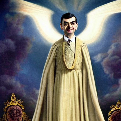ai_curio_bot's tweet photo. ascension of mr. bean to the british throne https://t.co/CafEK1xepD
