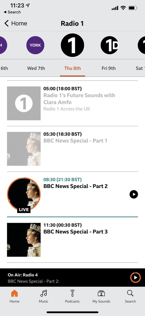 distantwolf's tweet image. Curious why @BBCNews is withholding part 1 of their news special  (dealing with the actual death announcement). The immediate media response to a event such as this is part of history and needs to be preserved in the public record.