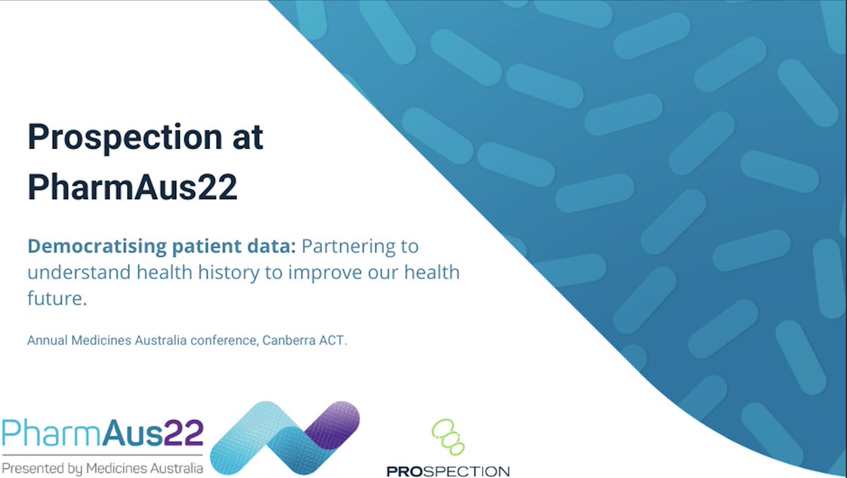 Prospection is a proud exhibitor at the PharmAus22 showcase at Parliament House next week. We are thrilled to have the opportunity to discuss the future of Australian healthcare, bringing the future into the present through predictive algorithms and precision medicine #PharmAus22
