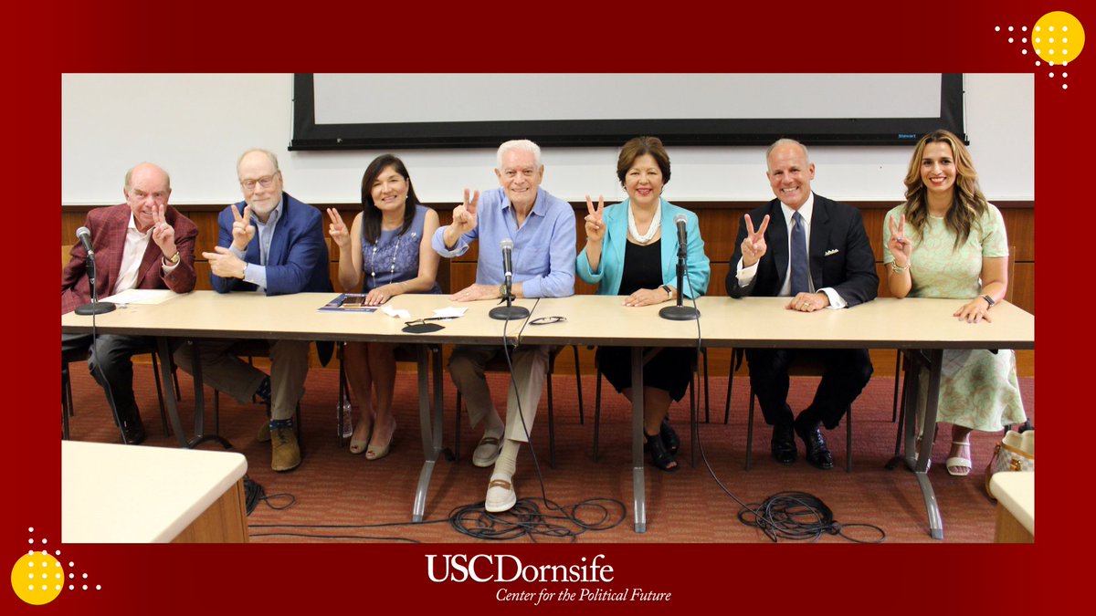 #ICYMI: Fall 2022 CPF Fellows @ElanSCarr, @JessLall, #IraReiner, #NoeliaRodriguez & @LAChamberMaria joined CPF Co-Directors Bob Shrum & Mike Murphy to discuss current events, midterm #elections & LA mayoral and sheriff races. Watch: youtu.be/cTz7eMkS0Wk @USC @GroupDemocracy