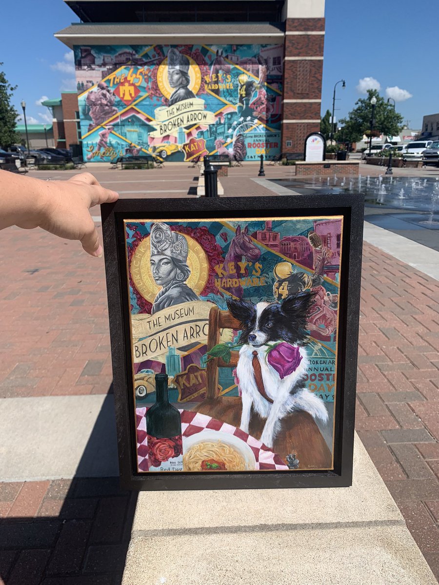 What should I name this painting? #petportraits #dogsoftwitter