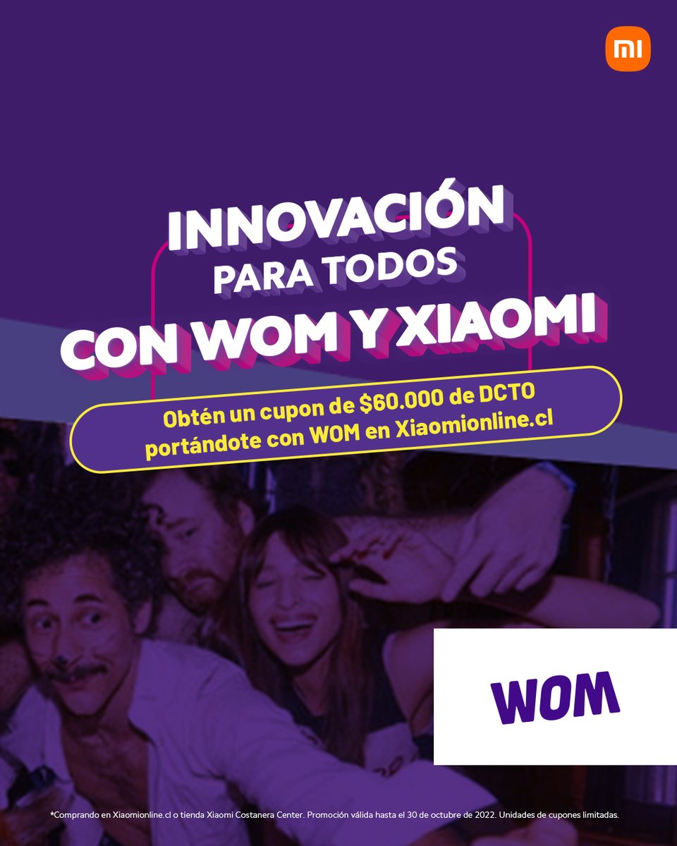 XiaomiChile's tweet photo. Si te falta poco o una señal para renovarte de smartphone, 🥳 esta es la señal 🥳 CUPON $60.000 DCTO con https://t.co/RKUgdYP30i y @womchile
En la #SerieRedmiNote11 y todos los smartphones Xiaomi: https://t.co/C1kUd2tyOO https://t.co/cDZFQiGr0z