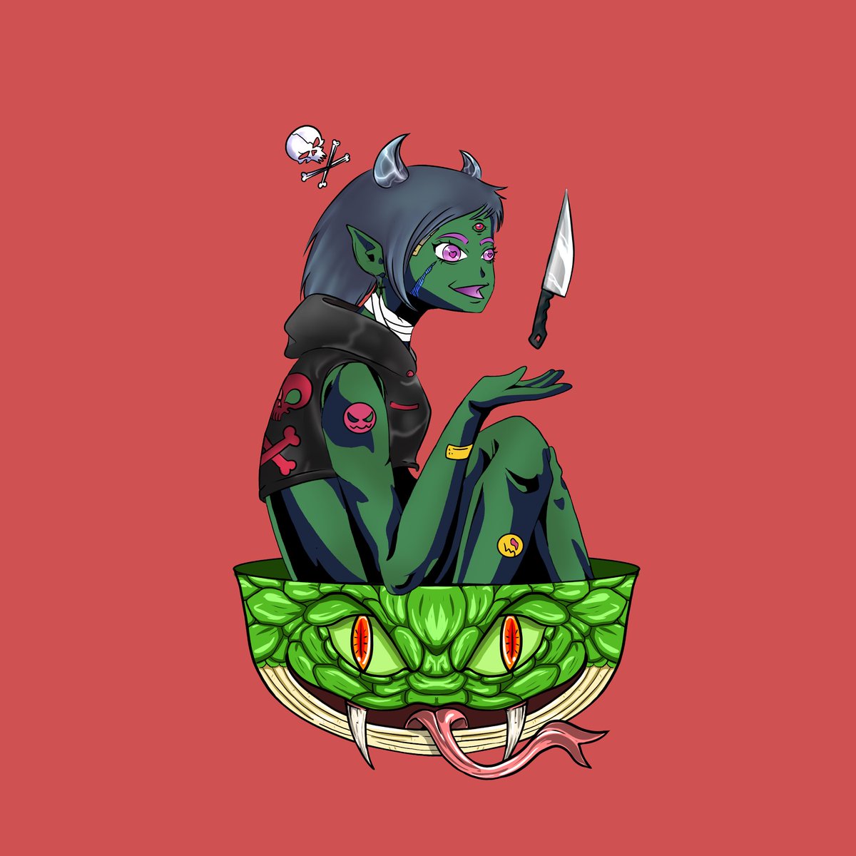 “Shizuri” is one of the most dangerous demon in the bowl! Souls captured by her stay in torment for eternity.

Interact with this tweet and hit that 🔔 icon to get a free mint whitelist spot.

P.S Website incoming &amp; mint happening soon!

#FreeMint #NFTCommunity #NFTs