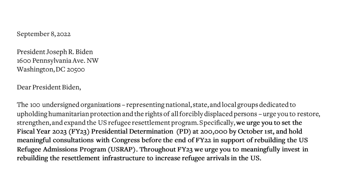 thenyic's tweet photo. We’ve joined 100 organizations urging @POTUS to #Welcome200k refugees in the coming year. Countless refugees have been awaiting this lifesaving relief. https://t.co/nS5RzTEuBa https://t.co/fBcXT9I1Oz