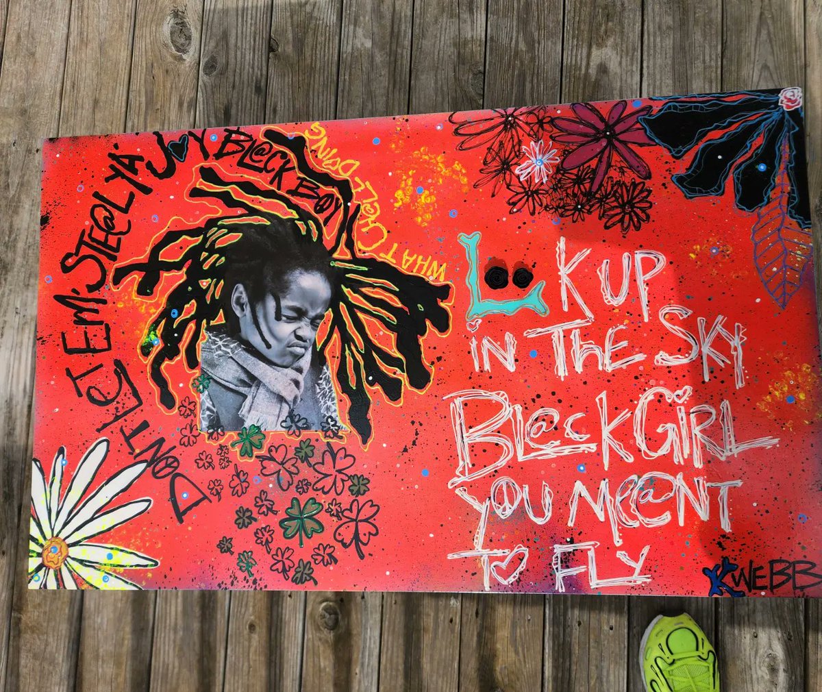 KISHONDAMARIE's tweet photo. CUSTOM #KWEBB TABLE #BLACKART https://t.co/idMvZLQdfw