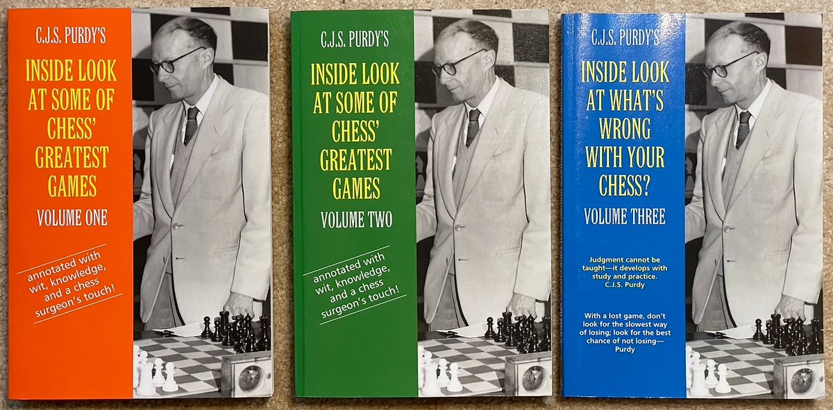 I bought these three chess books recently.  I feel a little smarter just owning them.  😁

#chesspunks  #chess