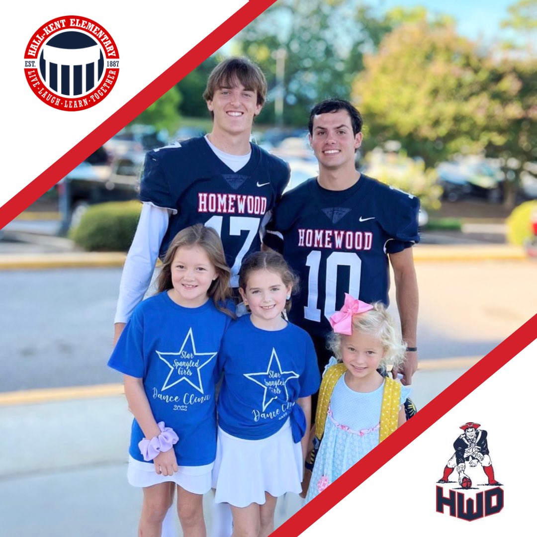 TONIGHT, Sept. 8 💙🏈 📣❤️ 
Hall-Kent Night and Star Spangle Clinic Performance at Waldrop Stadium! 

⭐️ HKES students are invited on the field to help cheer on the Patriots during the runout at the start of the football game tonight! #juniorpatriots #wearehwd