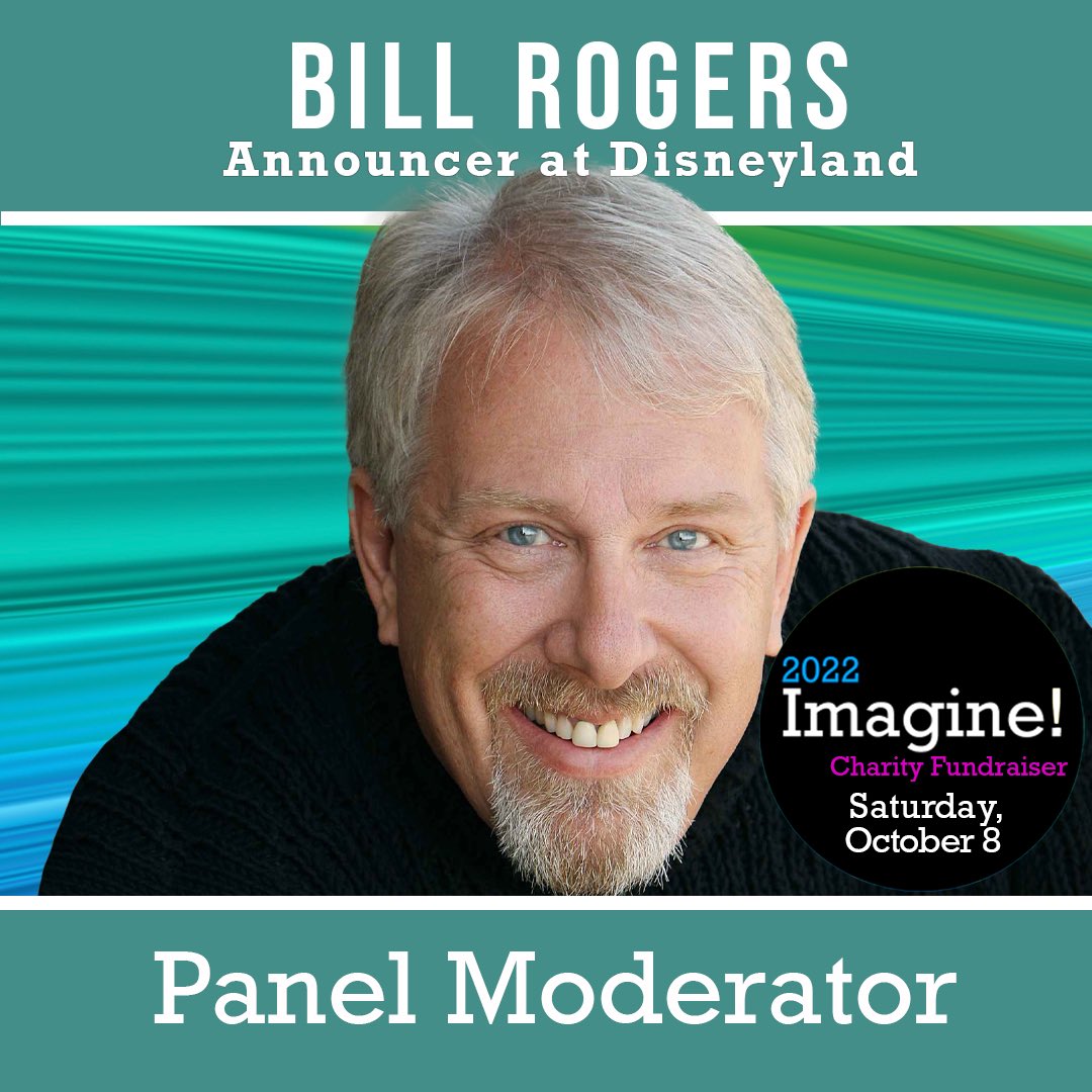 Our 10/8 fundraiser is going to be spectacular in large part because of this gentleman here, the voice of Disneyland, THE Bill Rogers! @billrogersla is half of the panel moderator duo who will be leading the discussion amongst our voice actors at the event! Get your tickets! https://t.co/1TwbGh7HbL