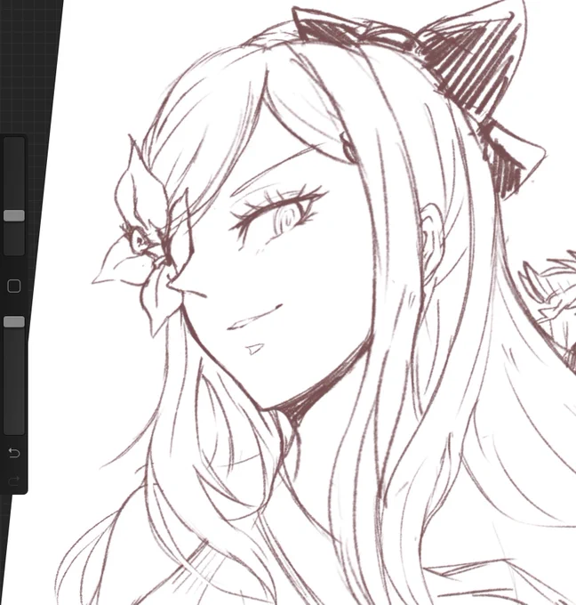 先月に描いた何かのラフ(「・ω・)「 