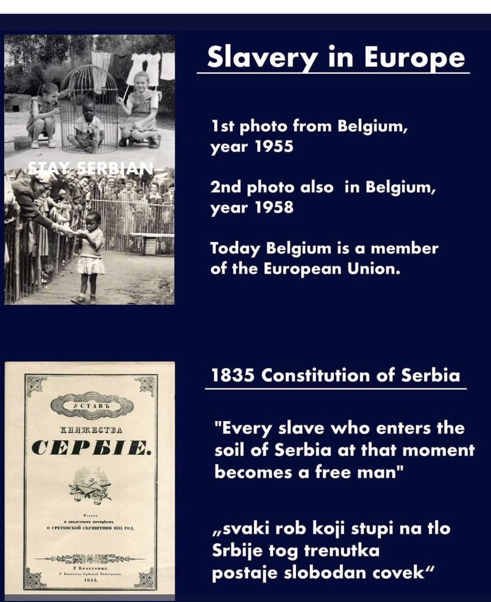 Huanita41286694's tweet photo. @Megohelie1 @LjubavMirLjubav #SlaveryinEurope
#colonialism
#SerbianConstitution
1835
“Every slave who enters the soul of #Serbia at that moment becomes a #free man”
„svaki rob Loki stupi na tlo #Srbije tog trenutka postage #slobodan“ https://t.co/l38K172kR1