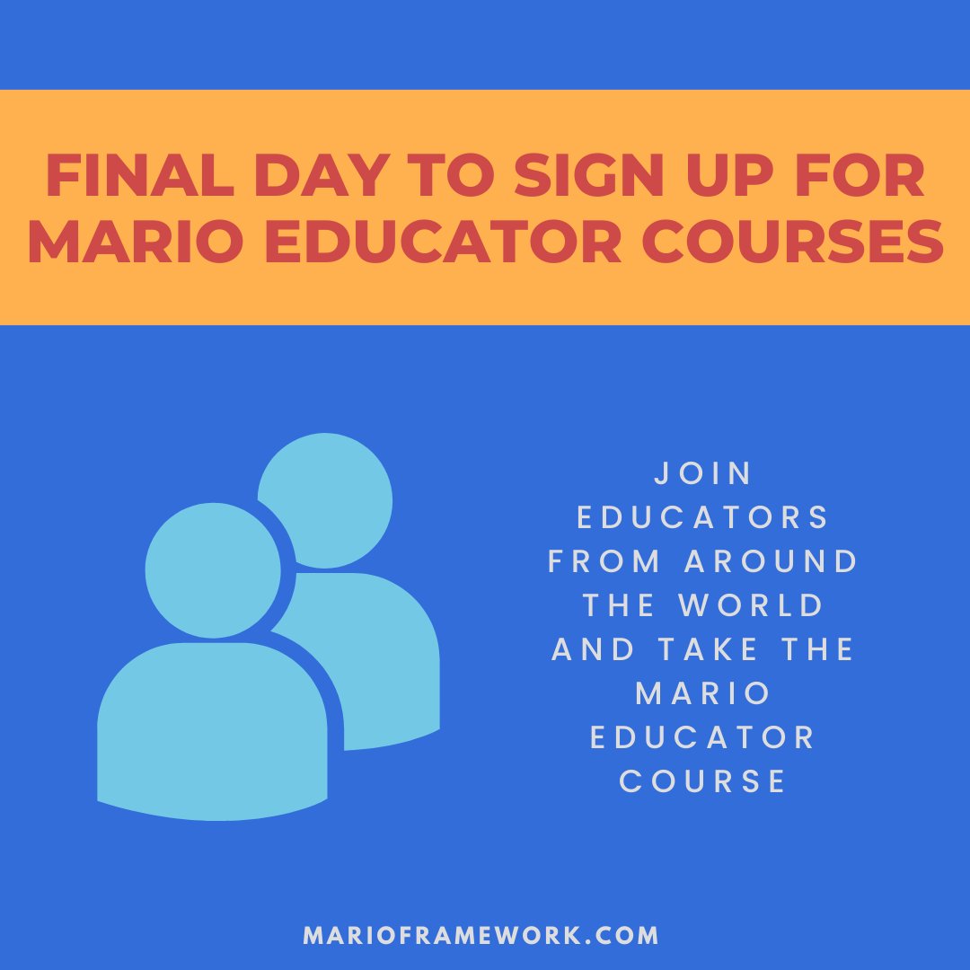 marioeducation's tweet photo. MARIO Educator courses help build upon the learning completed in the MARIO Educator Level 1 course and focuses on improving the delivery of the MARIO Approach through skilled one-to-one conversations. 

Sign up today at https://t.co/ltKrRgXd9d for the September 10th start date! https://t.co/F1a3GewBjw
