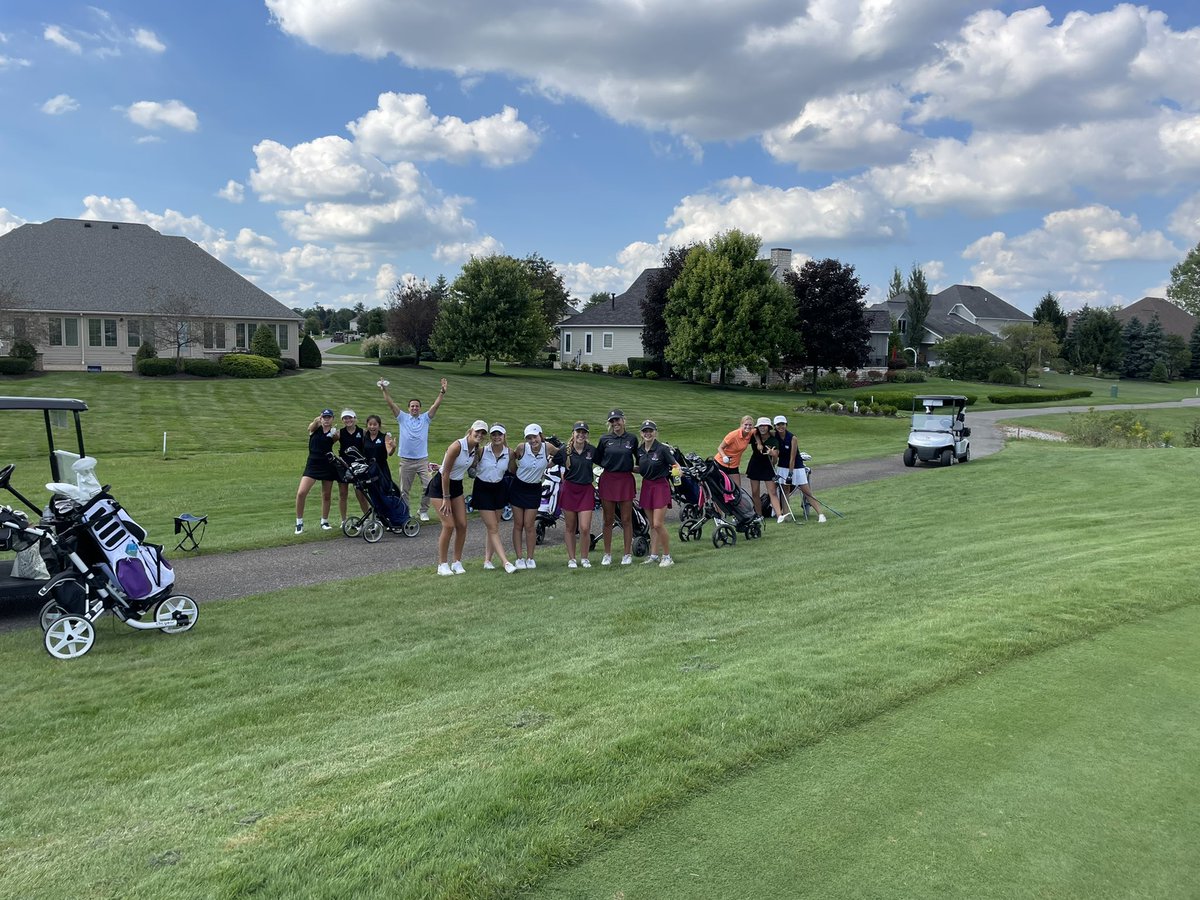 Little backed up on hole 17 at Fox Meadow CC