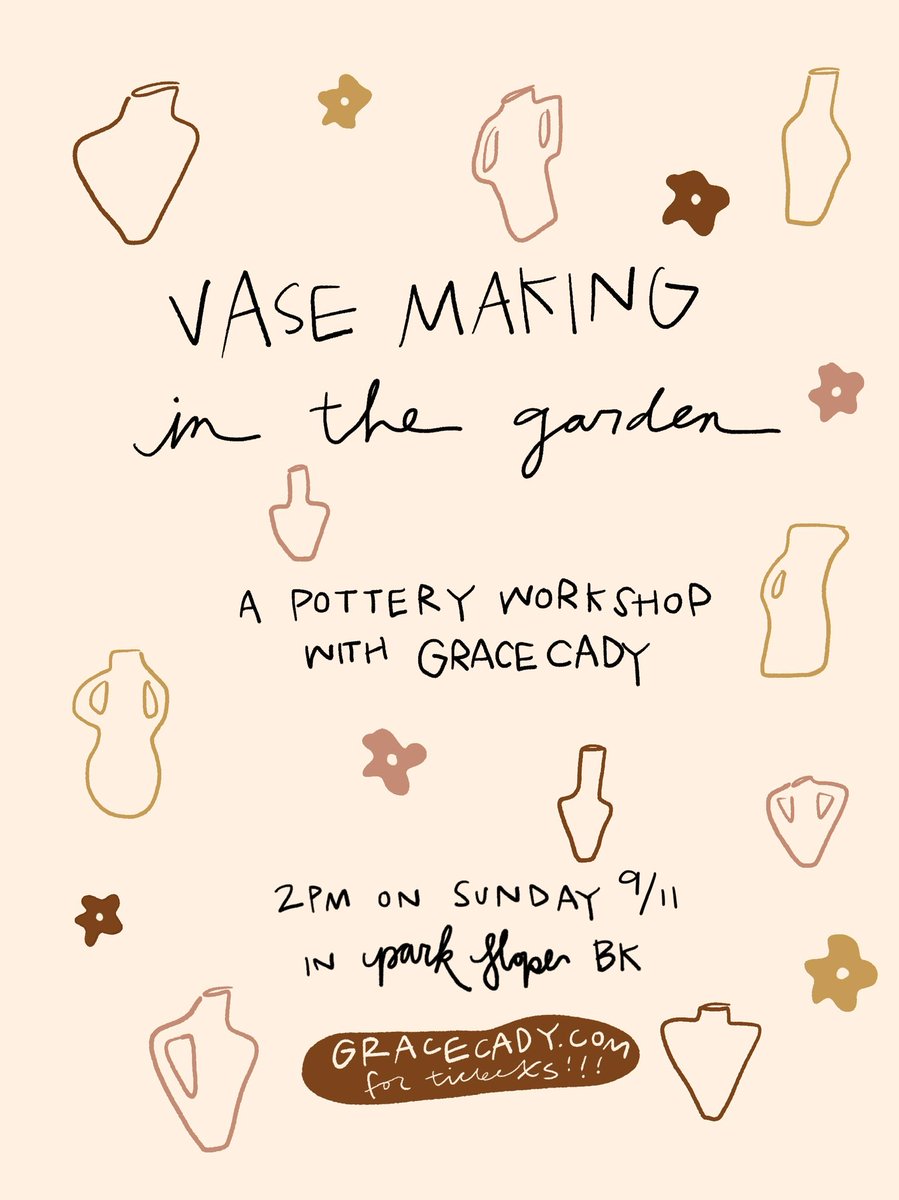 gracecady_'s tweet photo. making vases out of clay in the garden this sunday join me!! https://t.co/p13pLyywg7 https://t.co/J9llG9kWvg