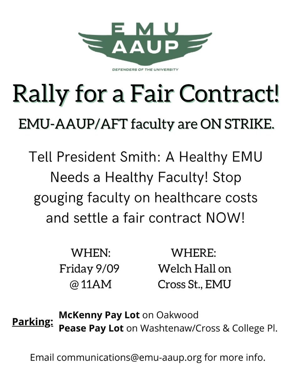 EMUAAUP's tweet image. Join us! Were fighting for ourselves and you...our students. Let's make the Administration hear us.

#FairContractNow #EducationFirst #TRUEMU #unionstrong💪🏽