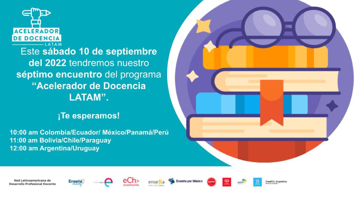Anuncio Importante | Acelerador de Docencia LATAM 
#DocentesPNM #ComunidadAlumniPNM  Son todas y todos bienvenidos a nuestro encuentro: Habilidades del Siglo XXI, este sábado 10 de septiembre.

Pueden registrarse en el siguiente enlace: ow.ly/xZVp50KENcK