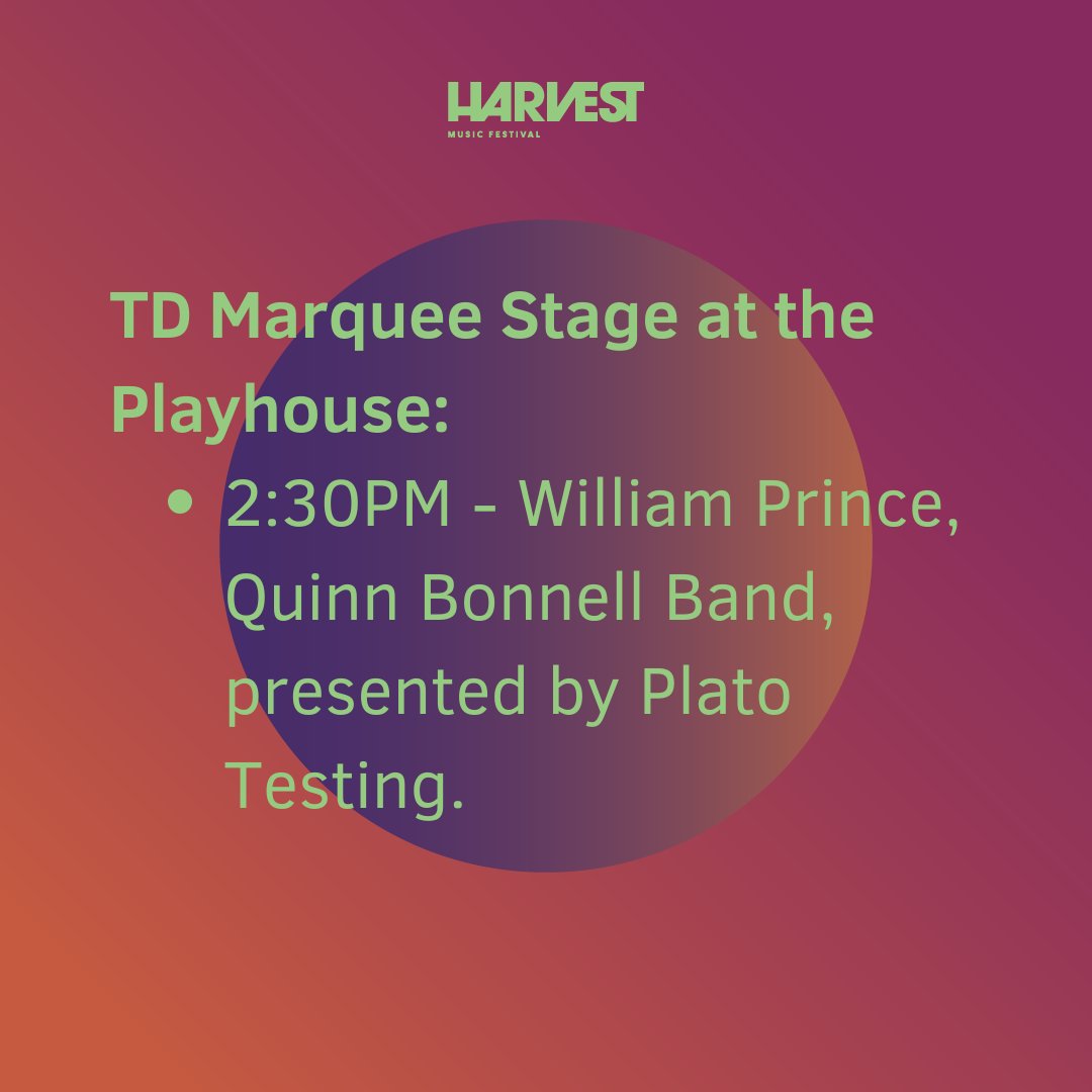 Harvest_Canada's tweet photo. Look what's happening today at Harvest mainstages! https://t.co/RBnNkn2ziz