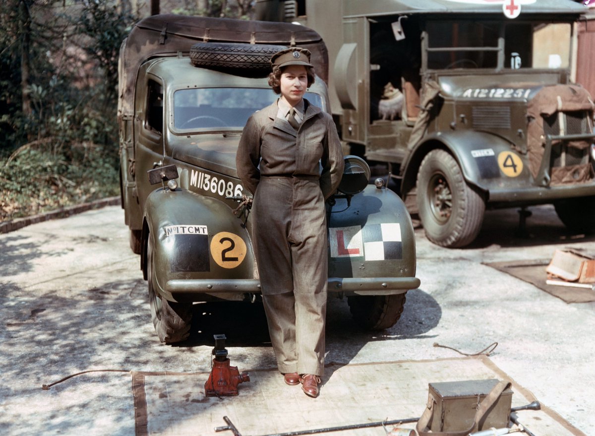 RIP Your Majesty. You served us well. 

Photograph of the Queen as a mechanic and driver in the women's branch of the British Army in 1945. Taken from Britain At War In Colour by Ian Carter (Imperial War Museum). First printed in The Simple Things in issue 112, October 2021.