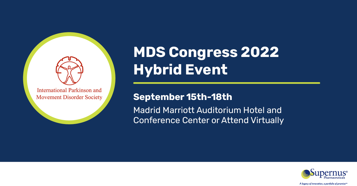 We hope to see you at the annual #MDSCongress September 15th – 18th! The hybrid event offers multiple presentations on new, innovative treatment options and research surrounding #ParkinsonsDisease. Register to attend virtually here: bit.ly/3cdyf6a
