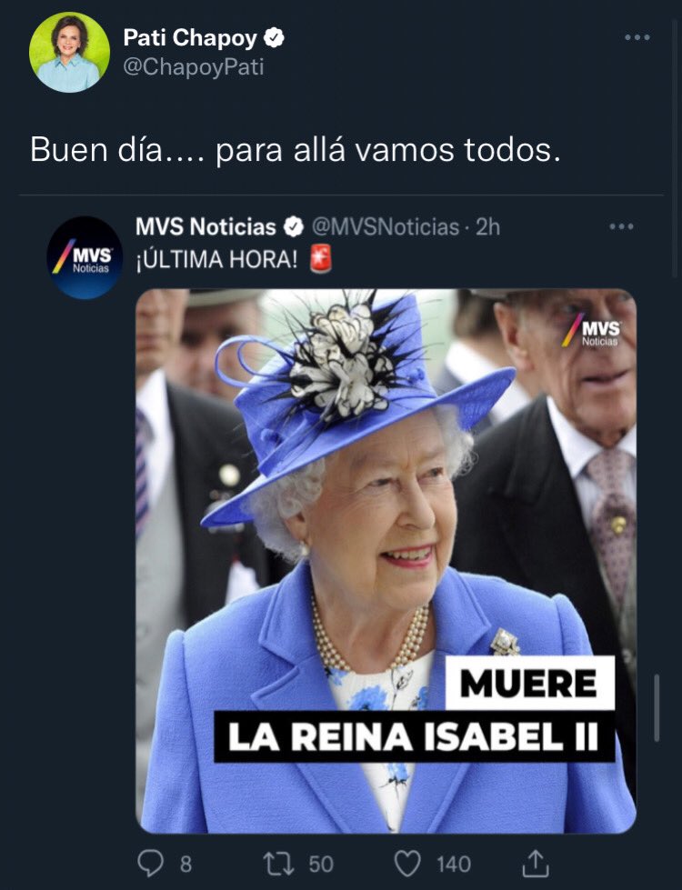 sinal0ko's tweet photo. Buen día, para allá vamos todos dijo la Paty Chapoy https://t.co/IVwezjhCyw