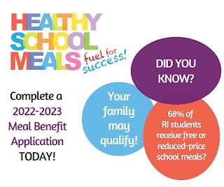 RIKidsCount's tweet photo. It’s time! Kids go back to school and need to eat healthy to learn. Find out if your child can get free or reduced-price meals — just contact your child’s school! It’s a quick and easy application.

Learn more about child nutrition programs in RI at
https://t.co/Fns2FDkvzj https://t.co/kUJTMF33Kp