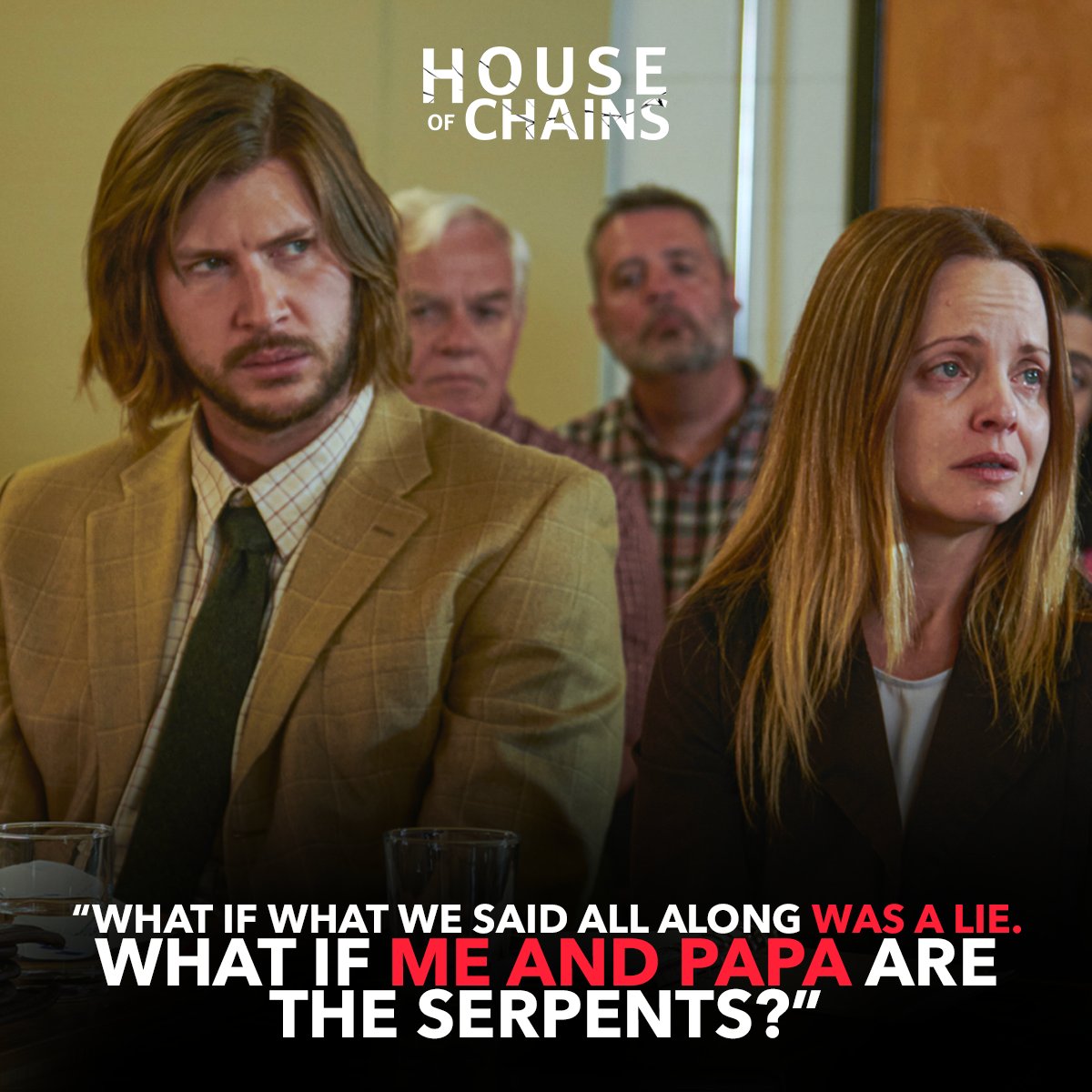 lifetimetv's tweet photo. Laura questions her beliefs. We are two days away from the #HouseOfChains premiere. https://t.co/txjz9mTUqV