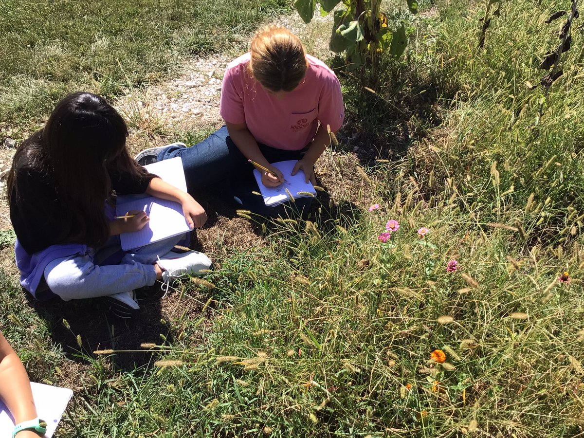 It’s always a fun afternoon when <a href="/CharityaKeith/">Mrs. Keith</a> joins us for our Farm to School lesson. This week we visited our garden and practiced scientific drawings to communicate information. #PrairieProud #cpsbest #scholarsfirst