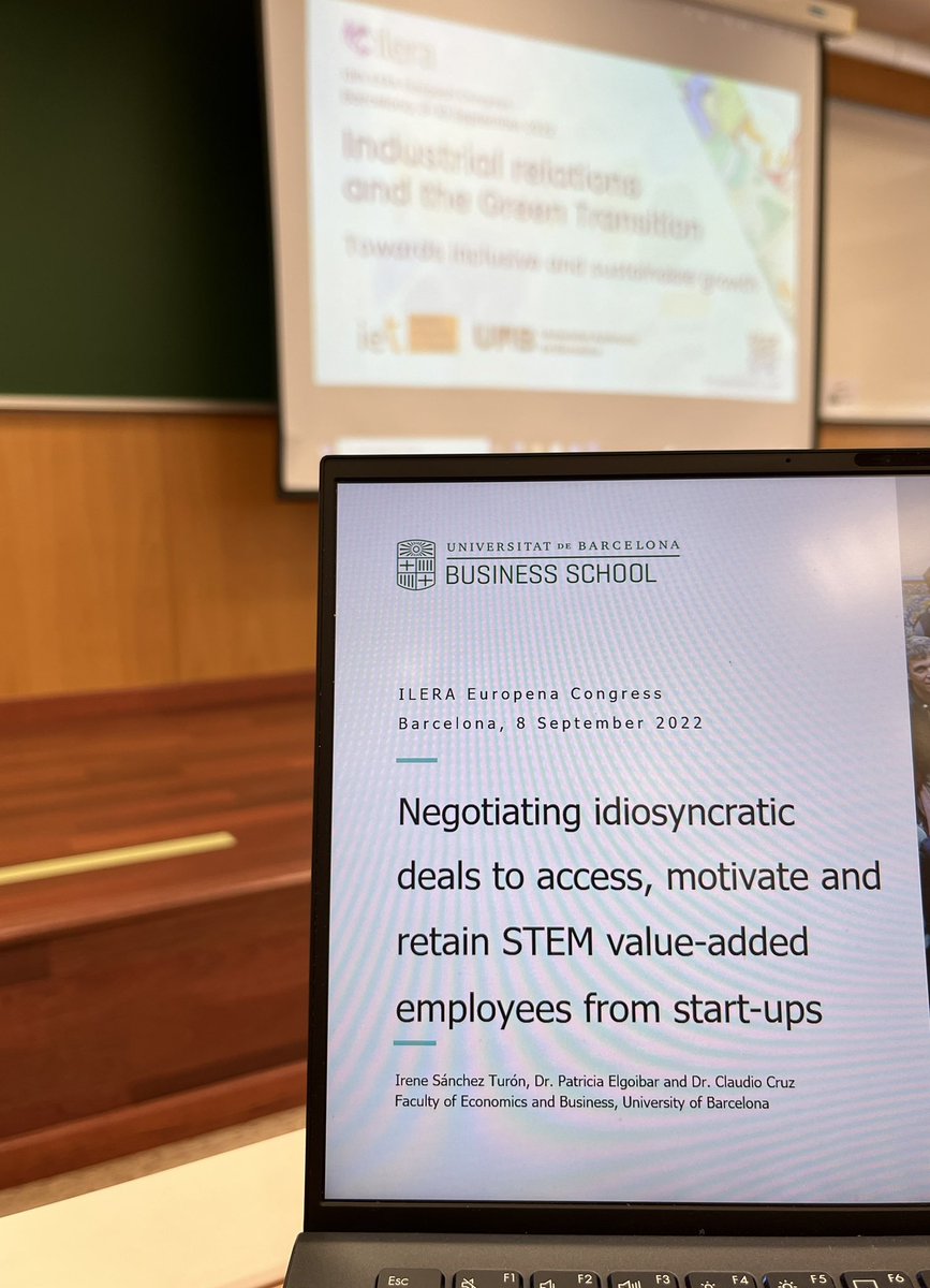 Excited to have presented some preliminary results 🧪from my PhD research on #ideals &amp; #startups at #ILERA2022 today! <a href="/UniBarcelona/">Universitat de Barcelona</a>  <a href="/UABBarcelona/">Universitat Autònoma de Barcelona</a>