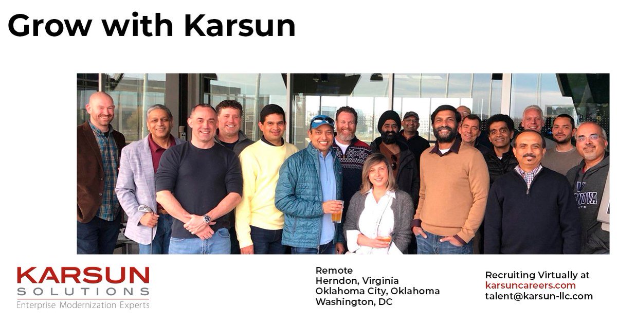 TalentAtKarsun's tweet image. Join #TeamKarsun as a #remoteJava Web Services Developer to #GrowWithKarsun and #DoExtraordinary ow.ly/9wfW50I70QE #okcjobs #devjobs #nowhiring #javajobs